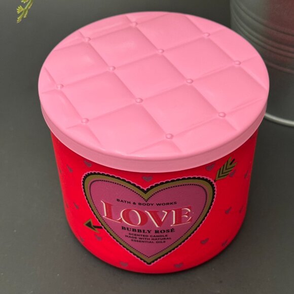 BBW Bubbly Rosé Bath & Body Works 3 Wick Candle - Picture 4 of 10